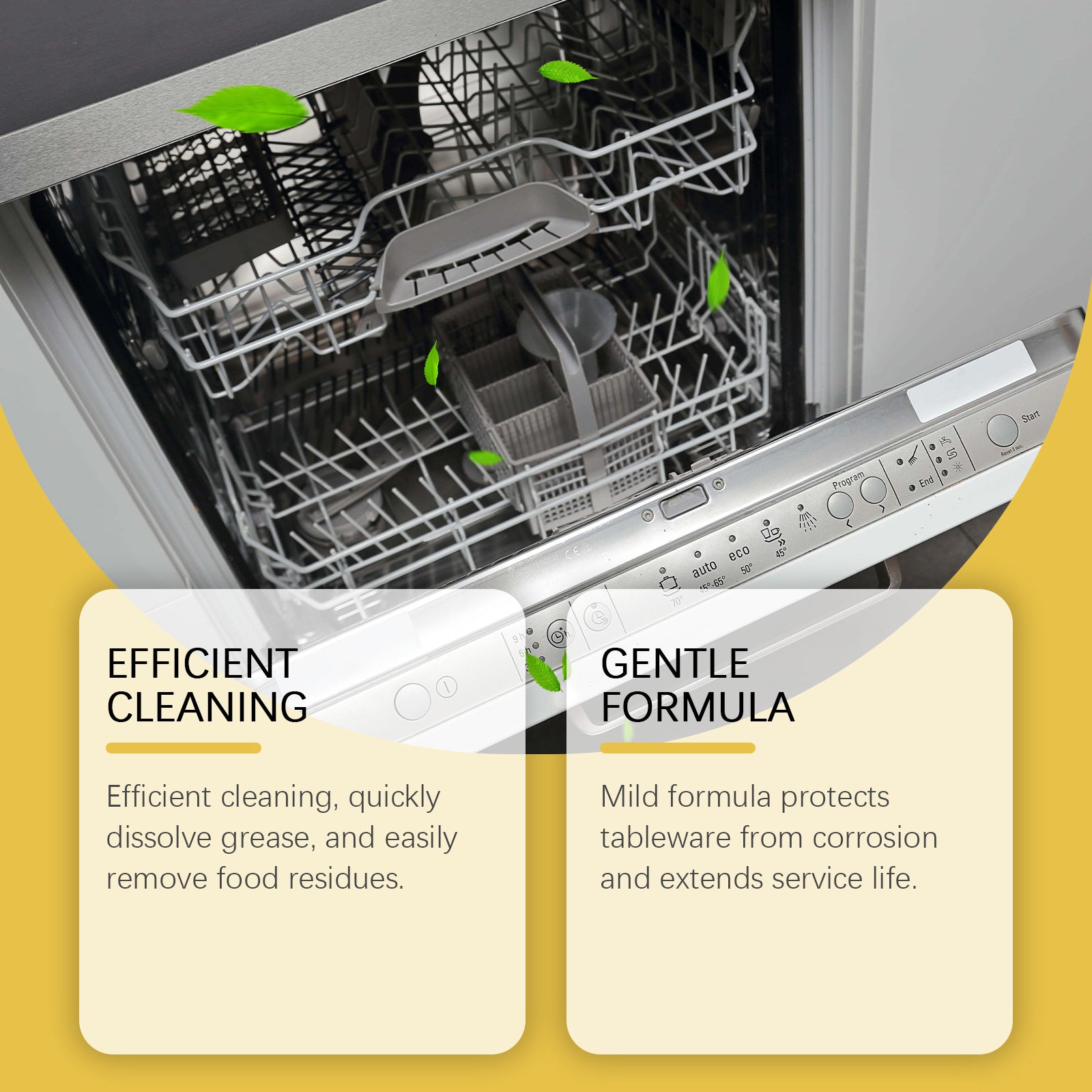 JAYSUING Dishware Detergent Tablets Kitchen Tableware Decontamination Degreasing Fresh Gentle Cleaning Dishes Cleaning Tablets